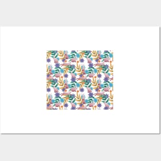 Rabbit pattern Posters and Art